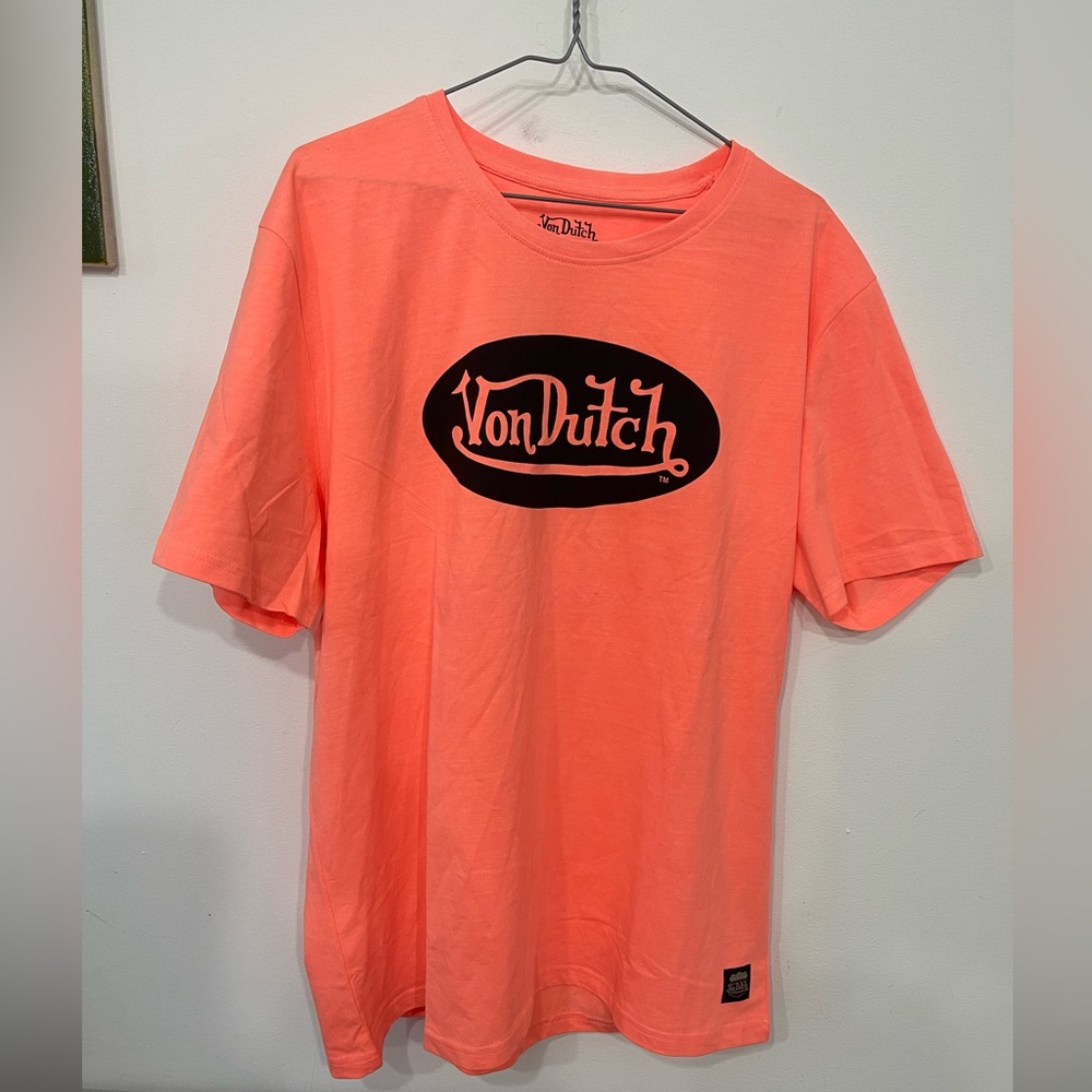 Von Dutch Men's neon Orange Tee